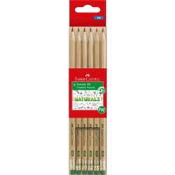 Faber-Castell Graphite Pencil Naturals HB Pack of 6