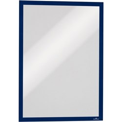 Durable Duraframe Sign Holder A3 Self-Adhesive Navy Pack of  2