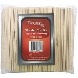 Writer Wooden Stirrers 140mm Pack of 1000 Eco