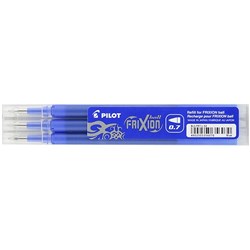 Pilot FriXion Ball Pen Refill 0.7mm Blue Pack of 3