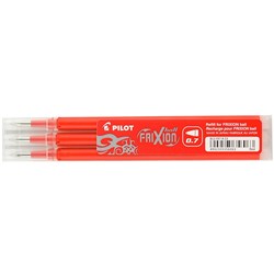 Pilot FriXion Ball Pen Refill 0.7mm Red Pack of 3