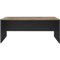 Om Premier Straight Desk 1800W x 900mmD Regal Walnut & Charcoal