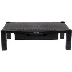 Office Choice Monitor Stand Extra Wide with Drawer Black