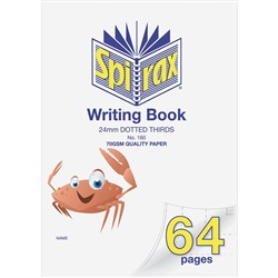 Spirax Writing Book 160 335X240mm 64 pages 24mm Dotted thirds