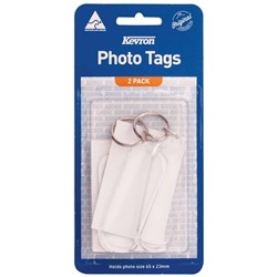 Kevron ID59 Key Tags Clear Long Oblong Tags Pack of 2