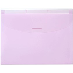 Marbig® Expanding Wallet With 3 Tabs Pastel Pink