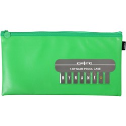 Celco Pencil Case Name 1 Zip Medium 338x174mm Green