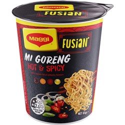 Maggi Cup Fusian Hot & Spicy Noodles 64g Pack of 6
