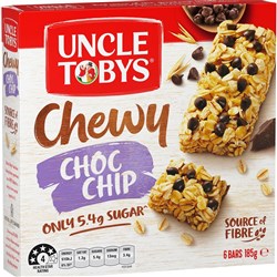 Uncle Toby's Bars Chewy Choc Chip 185g 185g