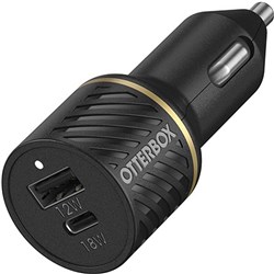 Otterbox USB-C and USB-A Fast Charge Dual Por Car Charger 30W Black Shimmer