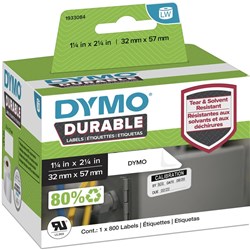 Dymo 1933084 Durable Multi Purpose Labels 57x32mm White Roll of 800