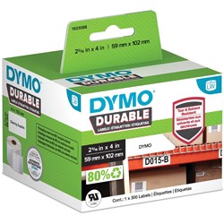 Dymo 1933088 Durable Multi Purpose Labels 59x102mm White Roll of 300