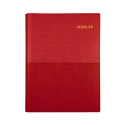 Collins Vanessa Financial Year Diary A4 Day to a Page 30min Red
