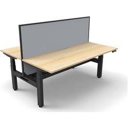 Boost+ Electric Desk Height Adjustable B2B 2P +CT +Screen 1800 x 750 Oak/Black