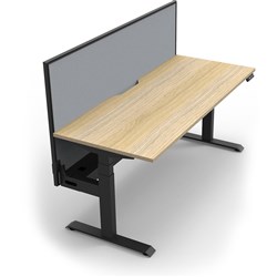 Boost+ Electric Desk Height Adjustable + Screen + Cable Tr 1500W x 750D Oak/Black