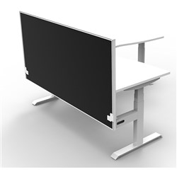 Boost+ Electric Corner Desk Height Adjustable + Screen 1800W x 1500D White/White