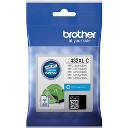 Brother LC-432XLC High Yield Ink Cartridge Cyan