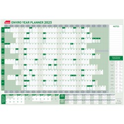 Sasco Enviro Year Planner 610 x 870mm White/Green