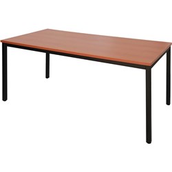 Rapidline Steel Frame Table 1500mmW x 750mmD Cherry & Black