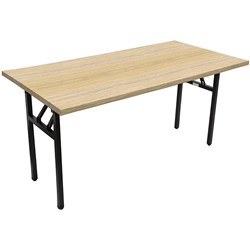 Rapidline Steel Folding Table 1500mmW x 750mmD Natural Oak