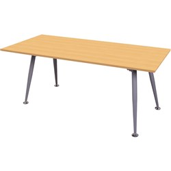 Rapid Meeting Table 1800mmW x 750mmD Beech & Silver