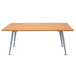 Rapid Meeting Table 1800mmW x 750mmD Cherry & Silver