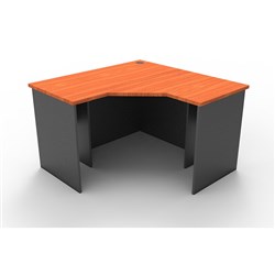 Rapid Worker Corner Desk Workstation 1200mm x 1200mm x600mm D Cherry & Ironstone