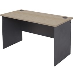 Rapid Worker Straight Desk 1200mm x 600mm Natural Oak & Ironstone