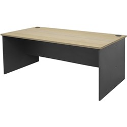 Rapid Worker Straight Desk 1800mm x 900mm Natural Oak & Ironstone