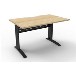 Rapid Span Deluxe Open Desk 1200mmW x 750mmD Natural Oak & Black