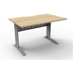 Rapid Span Deluxe Open Desk 1200mmW x 750mmD Natural Oak & Silver