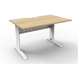 Rapid Span Deluxe Open Desk 1200mmW x 750mmD Natural Oak & White