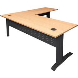 Rapid Span Desk and Return 1800 x 1800 x 700 Beech & Black