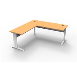 Rapid Span Desk and Return 1800 x 1800 x 700 Beech & White