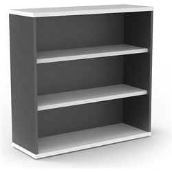 Rapid Worker Bookcase 900H x 900W x 315mmD 2 Shelf White & Ironstone