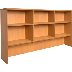 Rapid Span Overhead Hutch 6 Shelves 1800mmW All Beech