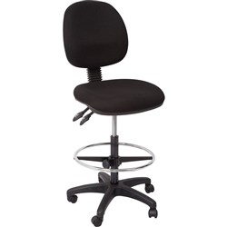 EC070BM Drafting Chair Medium Back 2 Lever Black
