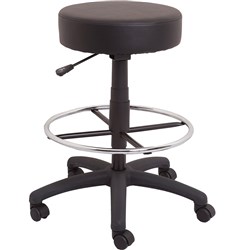 DS Counter Stool Drafting Height Round Seat Black