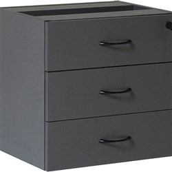Rapid Worker Fixed Pedestal 3 Drawer Ironstone