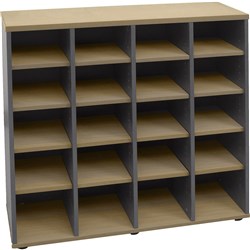 Rapid Pigeon Storage Unit 1040Hx1040Wx380mmD Natural Oak & Ironstone