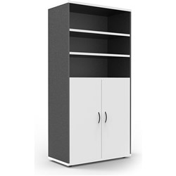 Rapid Worker Half Door Cupboard 1800H x 900W x 450D Natural White & Ironstone