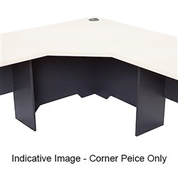 Rapid Worker Corner Unit 900/900W x 600D White & Ironstone