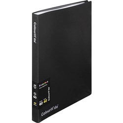 Colourhide Fixed Display Book A4 40 Sheets Black