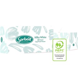 Sorbent Professional Silky Facial Tissue 2ply Box of 200 Sheets