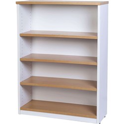 Logan Bookcase 3 Shelves 1200H x 315D x 900W White and Oak