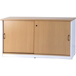 Logan Credenza Sliding Door 1500W x 450D x 730mmH Oak and White