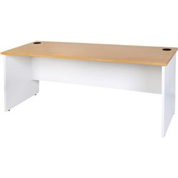 Logan Straight Desk 1800W x 900mmD Oak and White