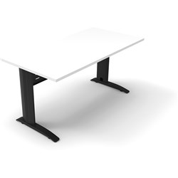 Rapid Span Deluxe Straight Desk 1200W x 750D x 730mmH Natural White & Black