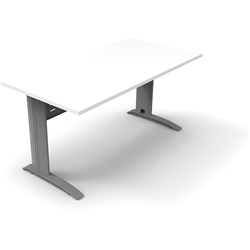 Rapid Span Deluxe Straight Desk 1200W x 750D x 730mmH Natural White & Silver