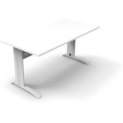 Rapid Span Deluxe Straight Desk 1200W x 750D x 730mmH Natural White & White